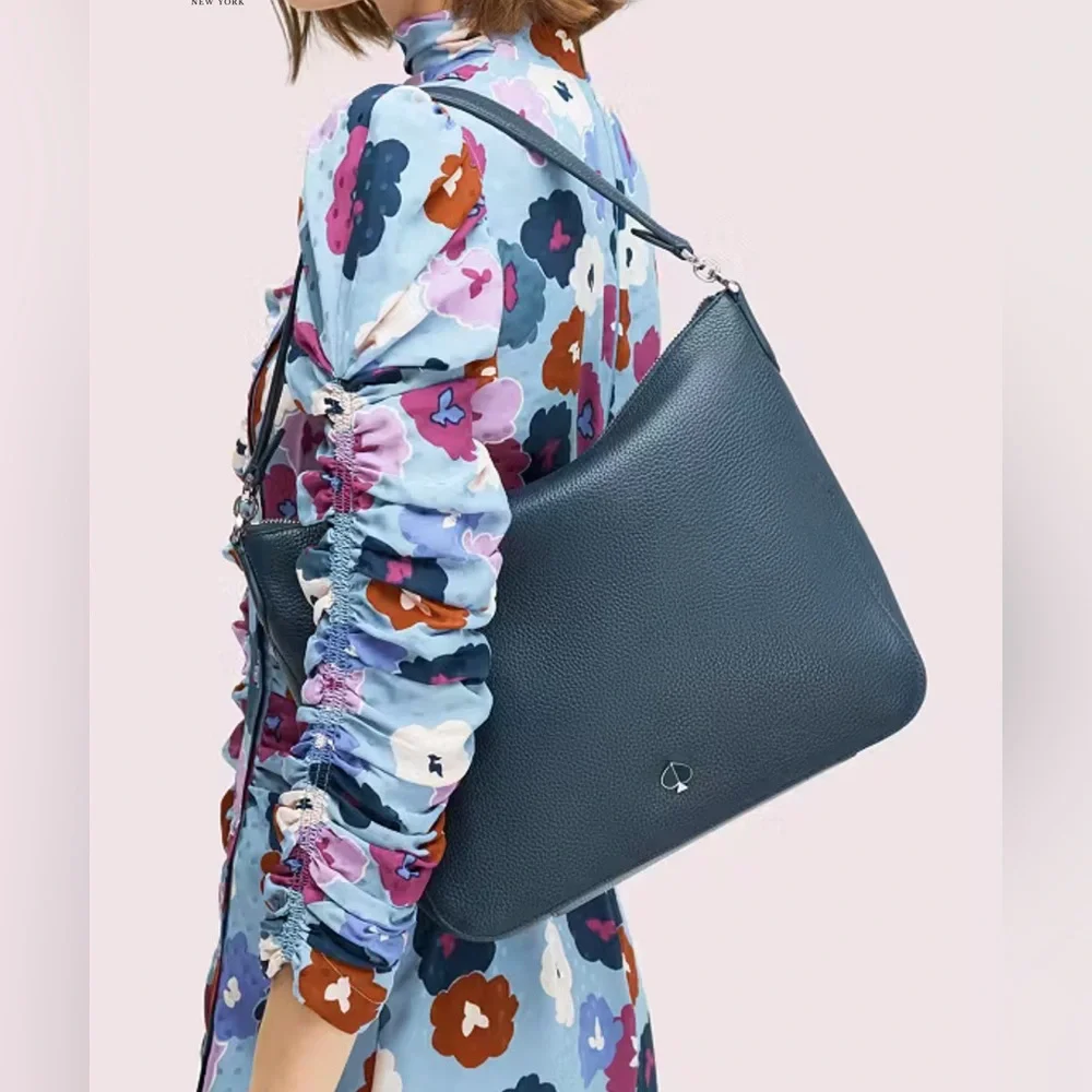 kate spade ♠️ Polly Medium Convertible Shoulder Bag in Blazer Blue NWT - Picture 5 of 6